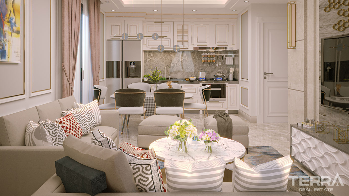 One Bed Flats for Sale in Alanya Mahmutlar Within Proximity to the Sea - 51549