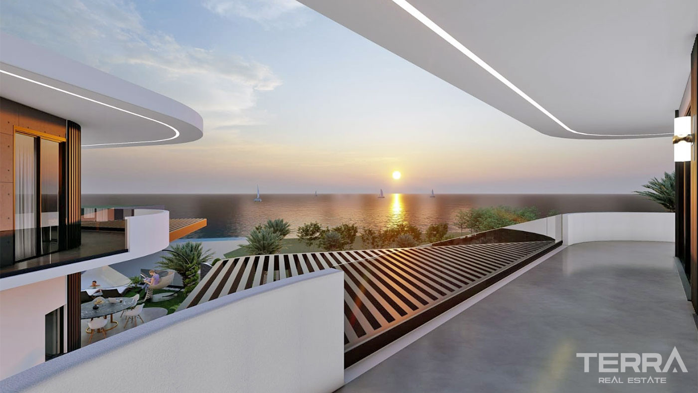 Villas Individuelles au Design Moderne Avec Vue Mer à Alanya Kargıcak - 51769