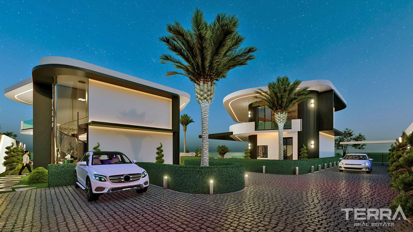 Villas Individuelles au Design Moderne Avec Vue Mer à Alanya Kargıcak - 51771