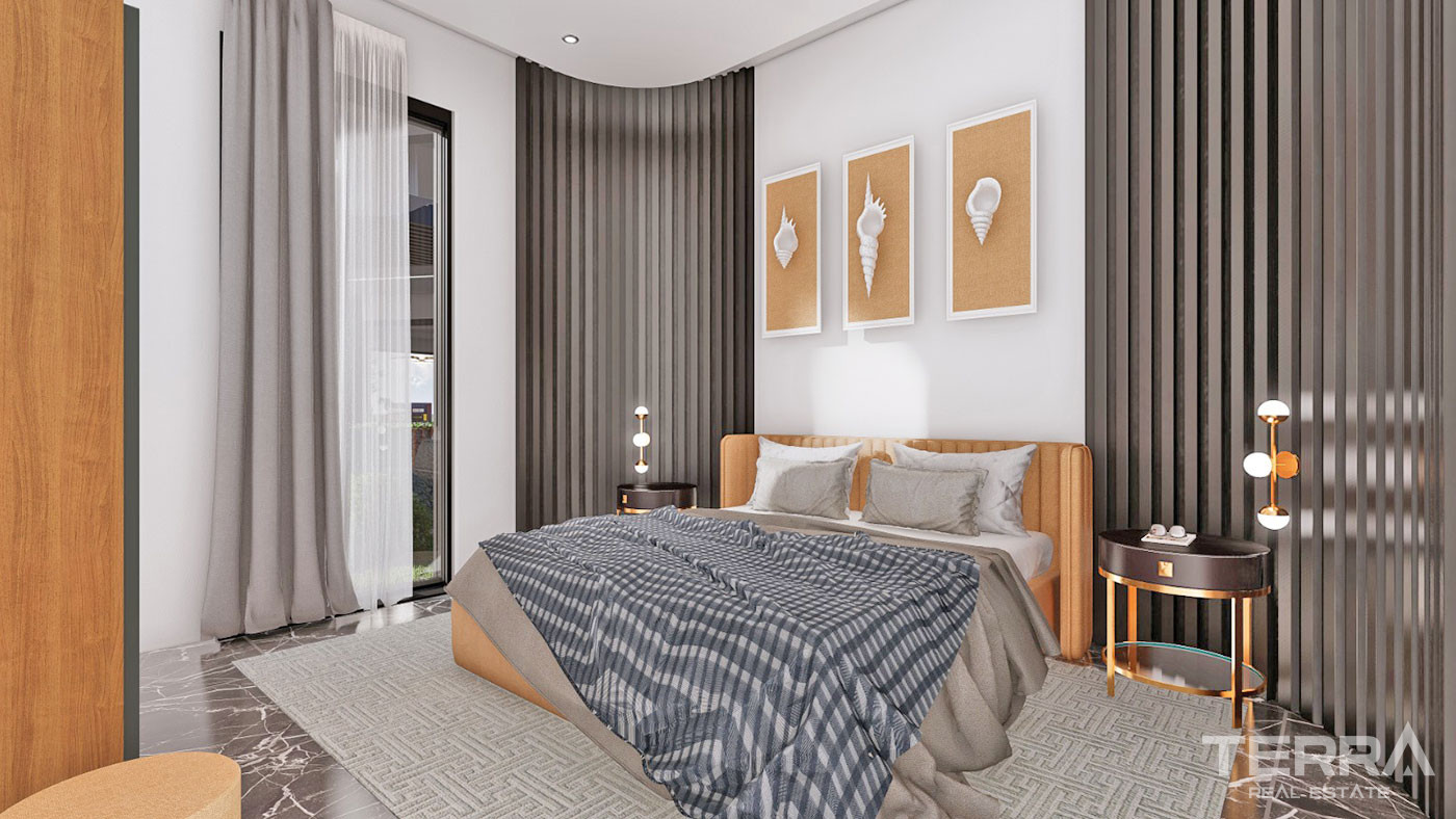 Villas Individuelles au Design Moderne Avec Vue Mer à Alanya Kargıcak - 51758
