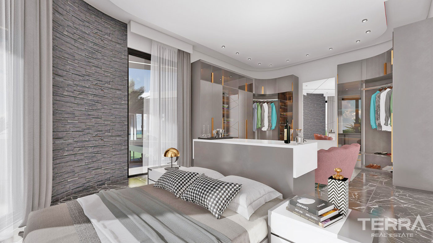 Villas Individuelles au Design Moderne Avec Vue Mer à Alanya Kargıcak - 51757