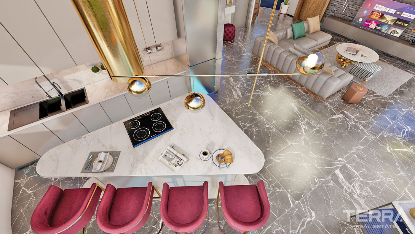 Villas Individuelles au Design Moderne Avec Vue Mer à Alanya Kargıcak - 51766