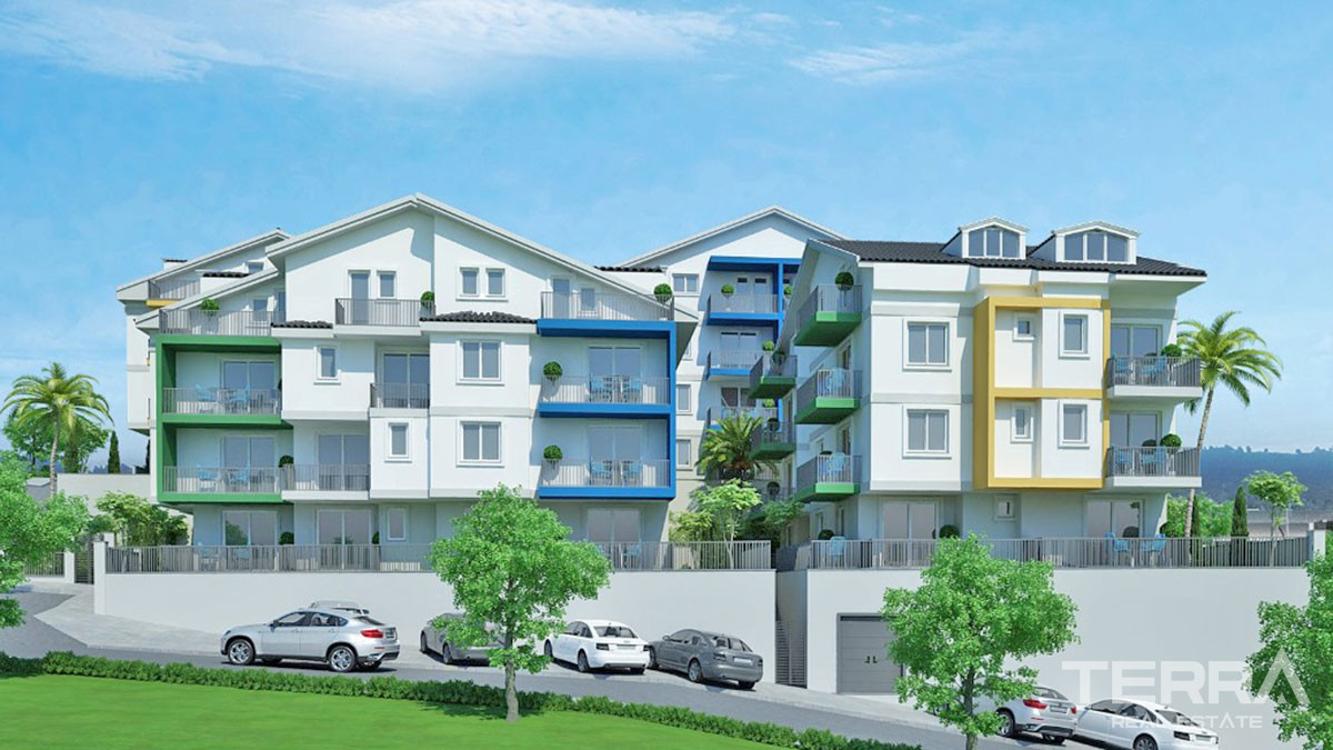 Bargain Apartments with Mountain View in Fethiye Taşyaka - 51951