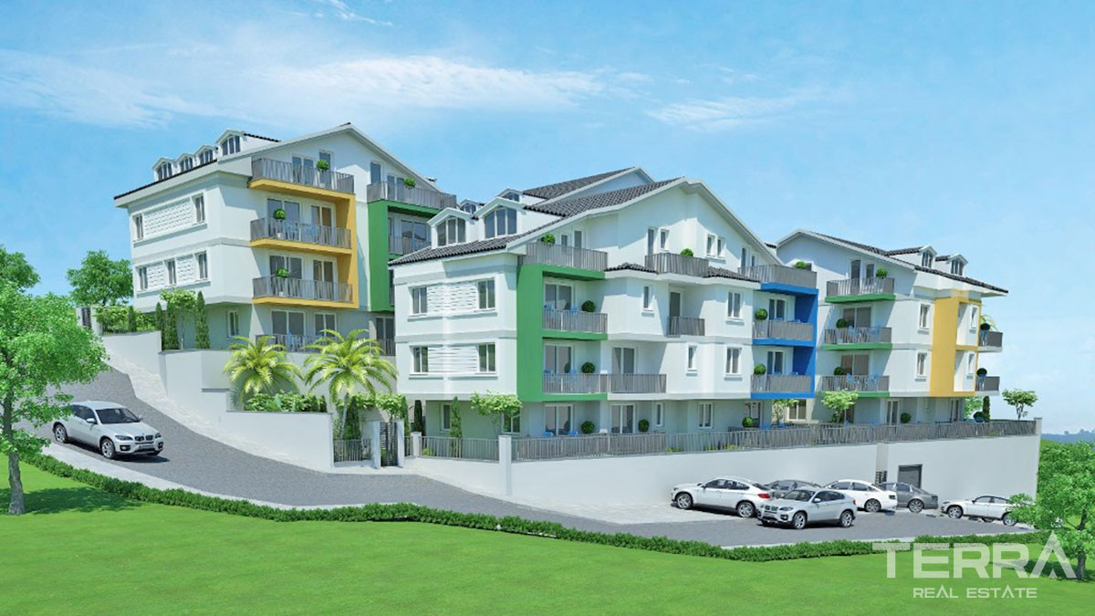 Bargain Apartments with Mountain View in Fethiye Taşyaka - 51953