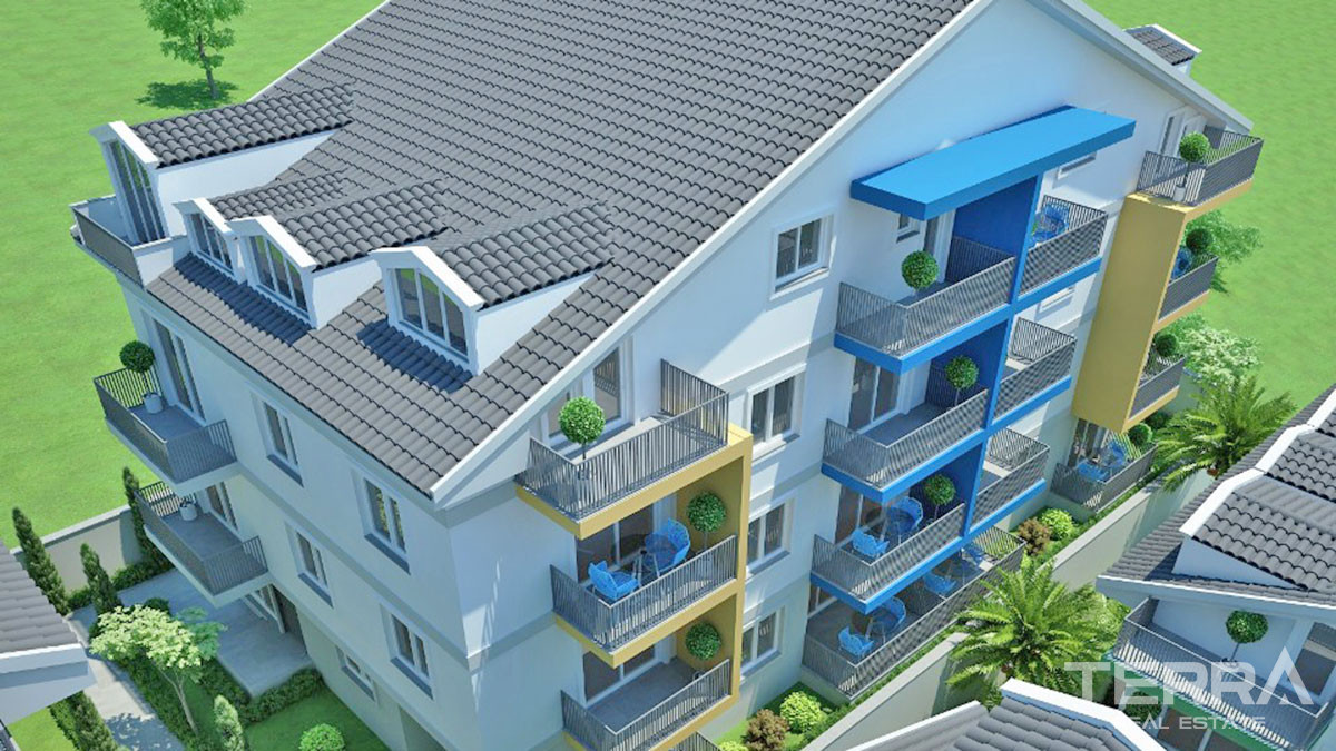 Bargain Apartments with Mountain View in Fethiye Taşyaka - 51956