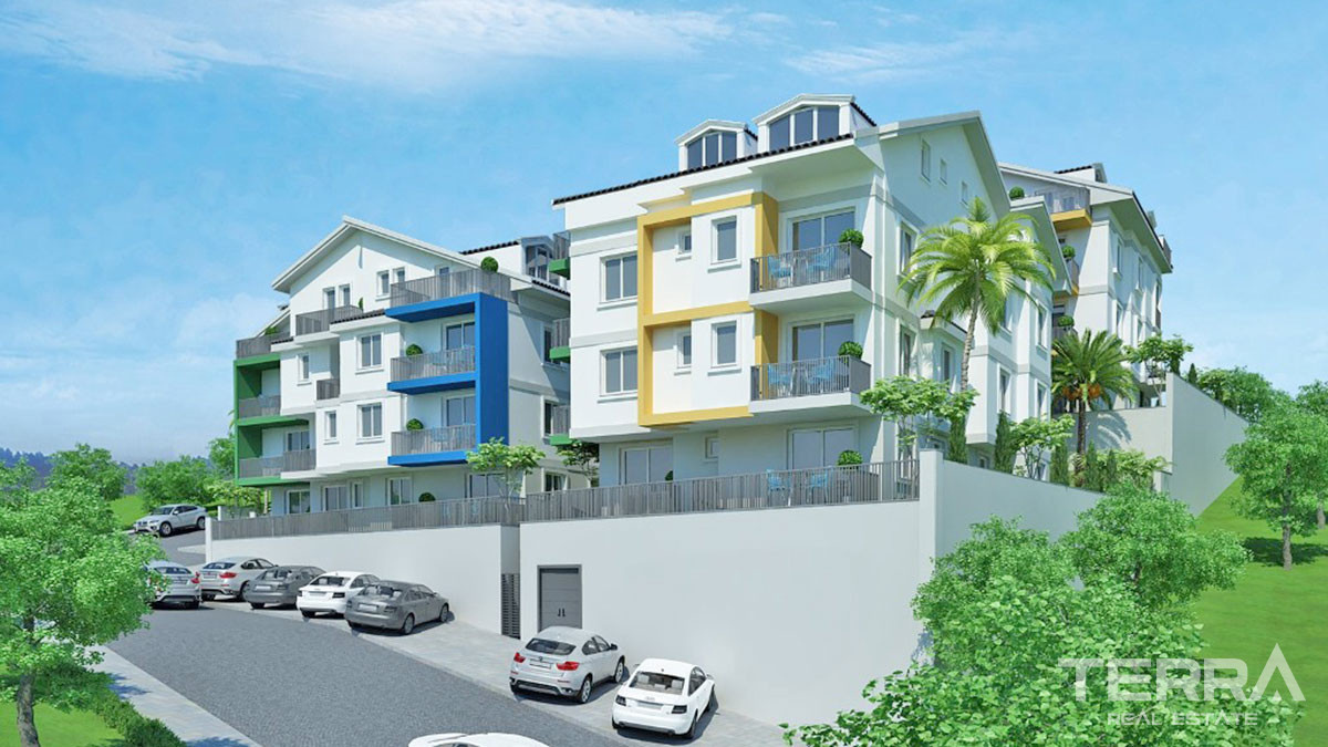 Bargain Apartments with Mountain View in Fethiye Taşyaka - 51957