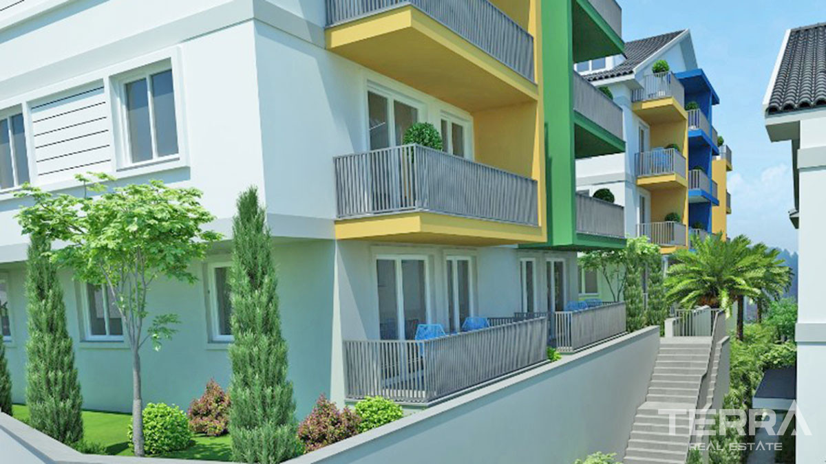 Bargain Apartments with Mountain View in Fethiye Taşyaka - 51958
