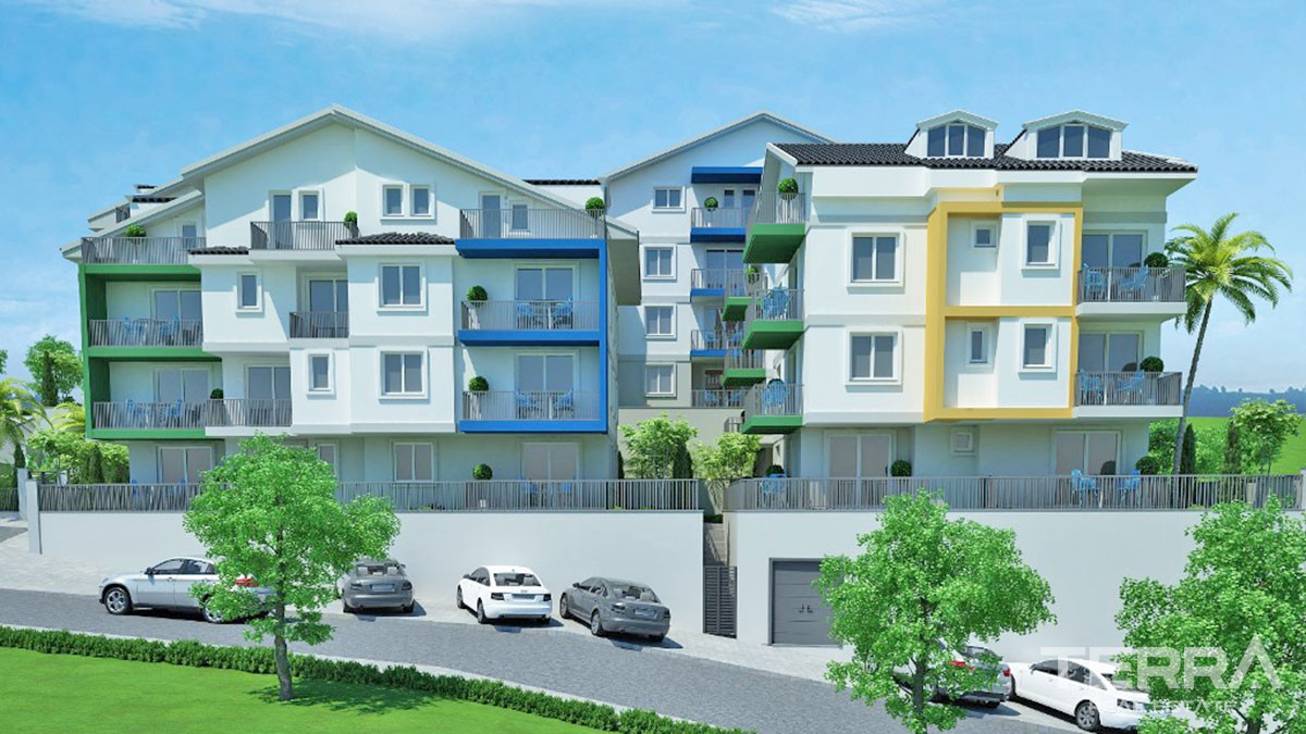Bargain Apartments with Mountain View in Fethiye Taşyaka - 51961