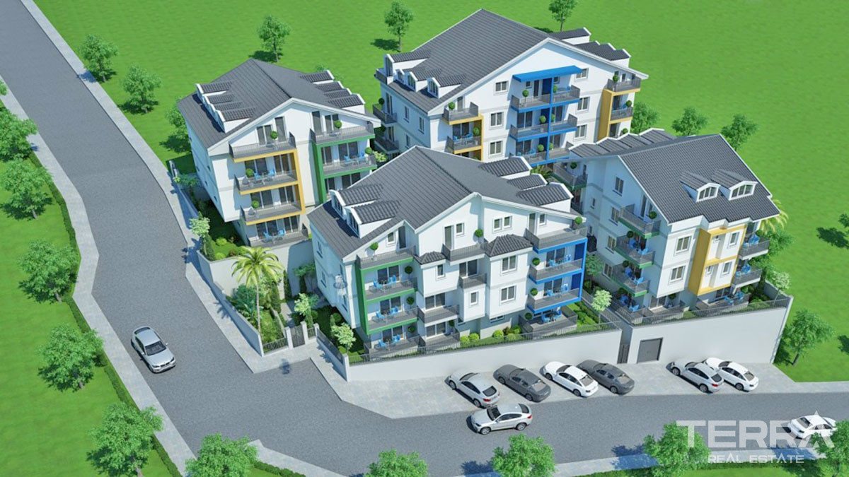 Bargain Apartments with Mountain View in Fethiye Taşyaka - 51962