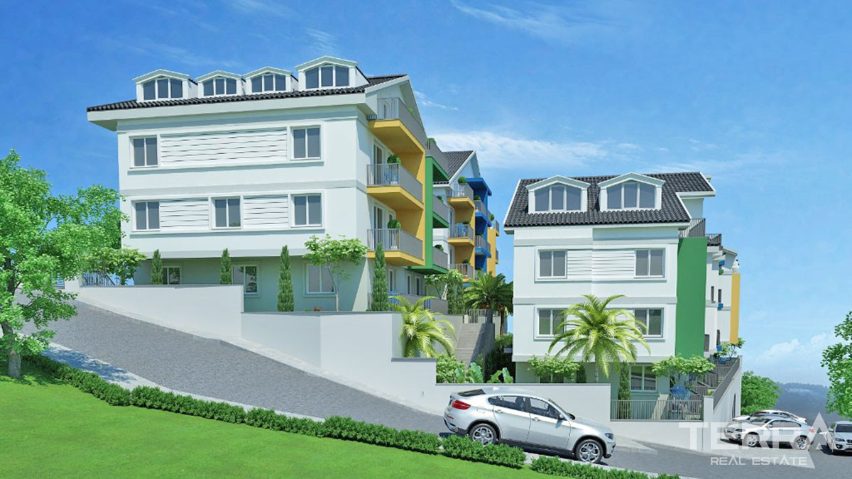 Bargain Apartments with Mountain View in Fethiye Taşyaka - 51963