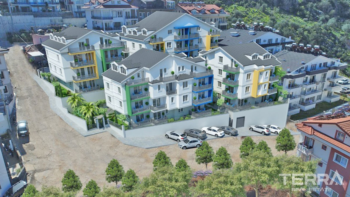 Bargain Apartments with Mountain View in Fethiye Taşyaka - 51964