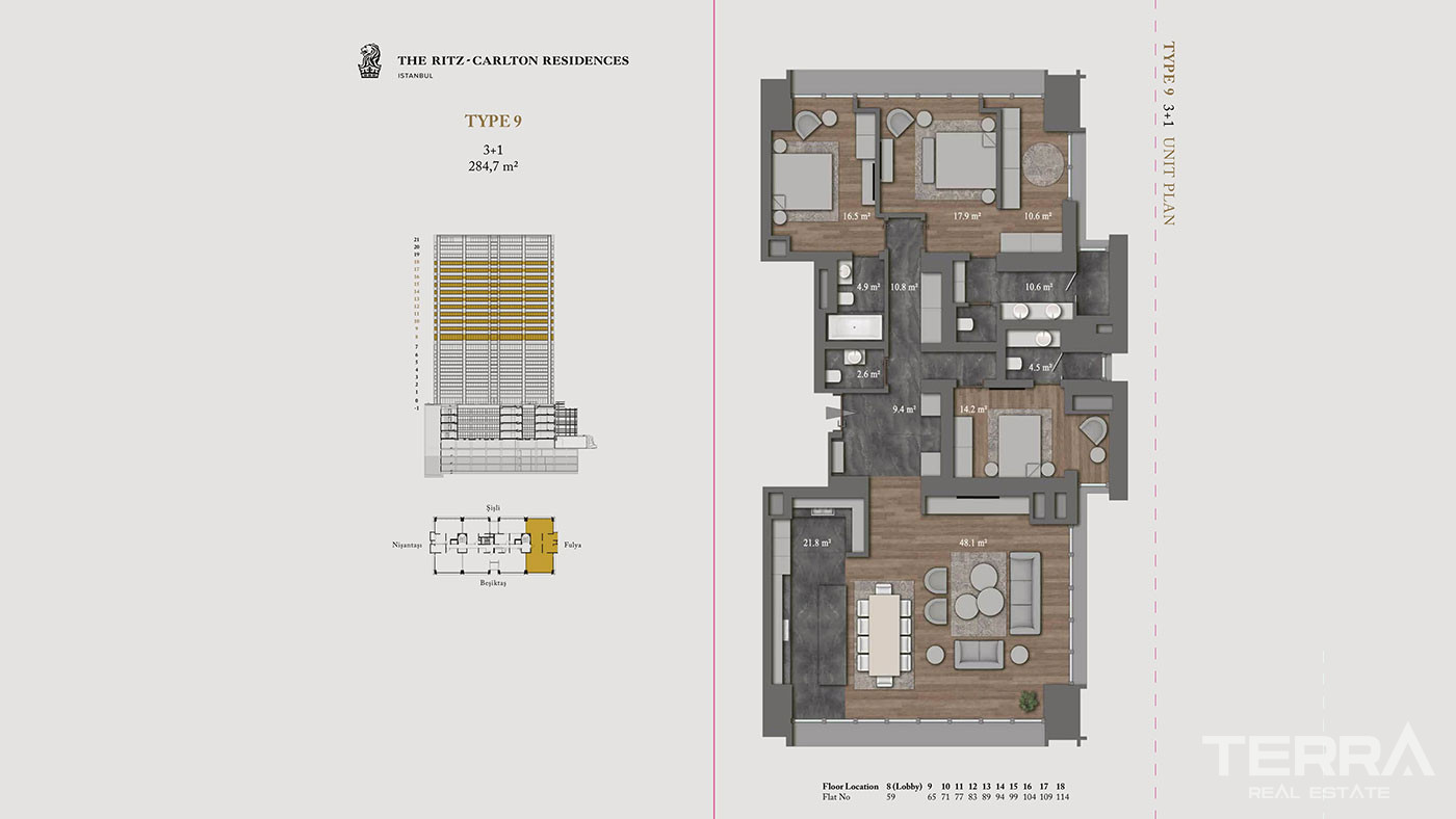 Şişli Apartments in One of the Most Exclusive Projects in Istanbul - 52095