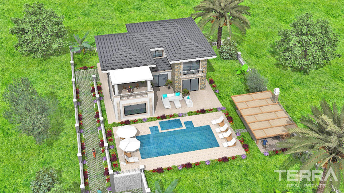 Mountain View Villa with Large Plot and Private Pool in Fethiye Üzümlü - 52113