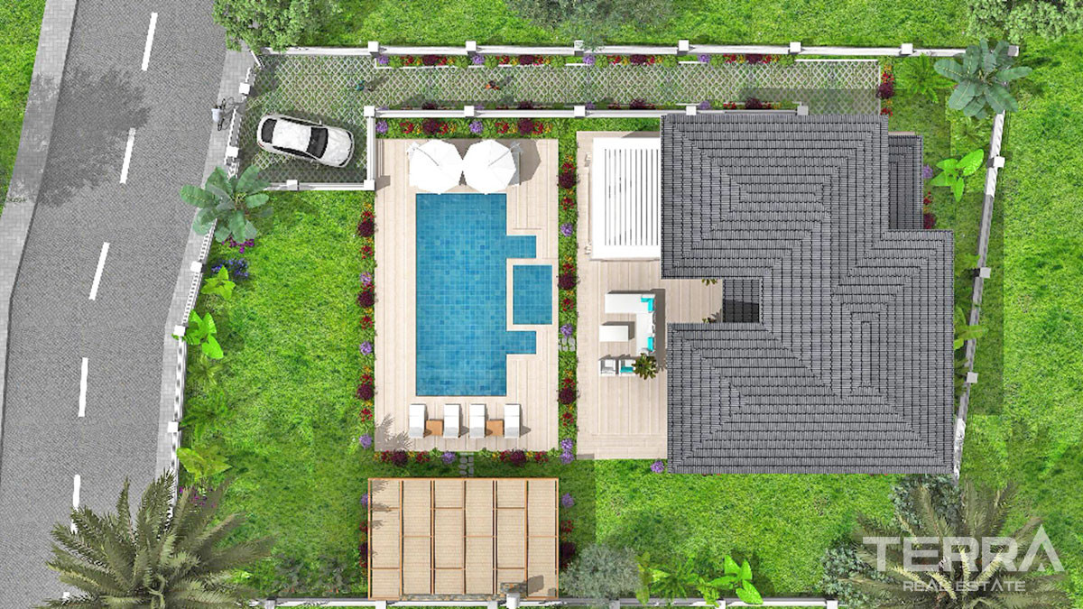 Mountain View Villa with Large Plot and Private Pool in Fethiye Üzümlü - 52115