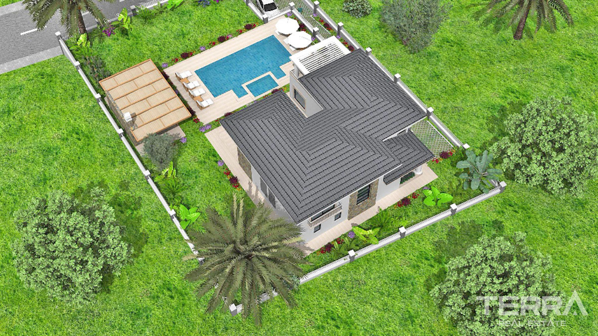 Mountain View Villa with Large Plot and Private Pool in Fethiye Üzümlü - 52116