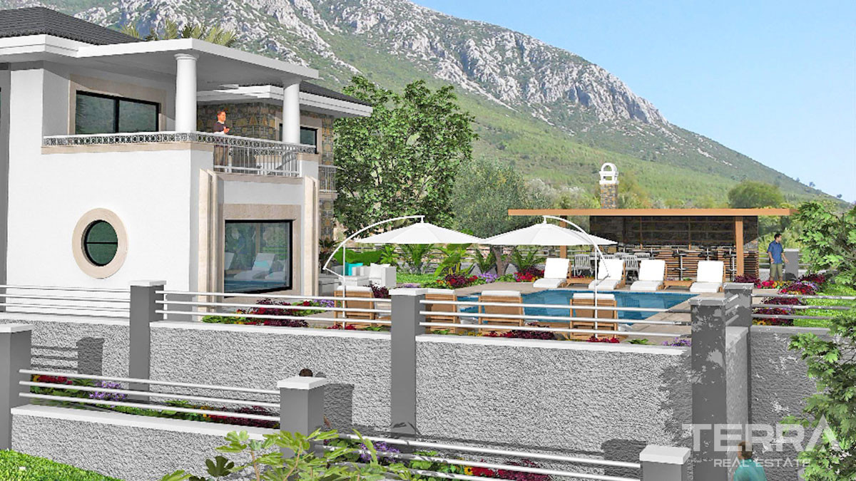 Mountain View Villa with Large Plot and Private Pool in Fethiye Üzümlü - 52117