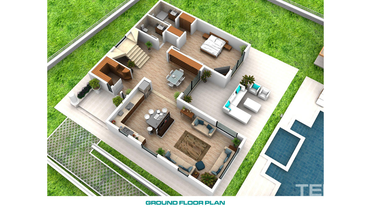 Mountain View Villa with Large Plot and Private Pool in Fethiye Üzümlü - 52123