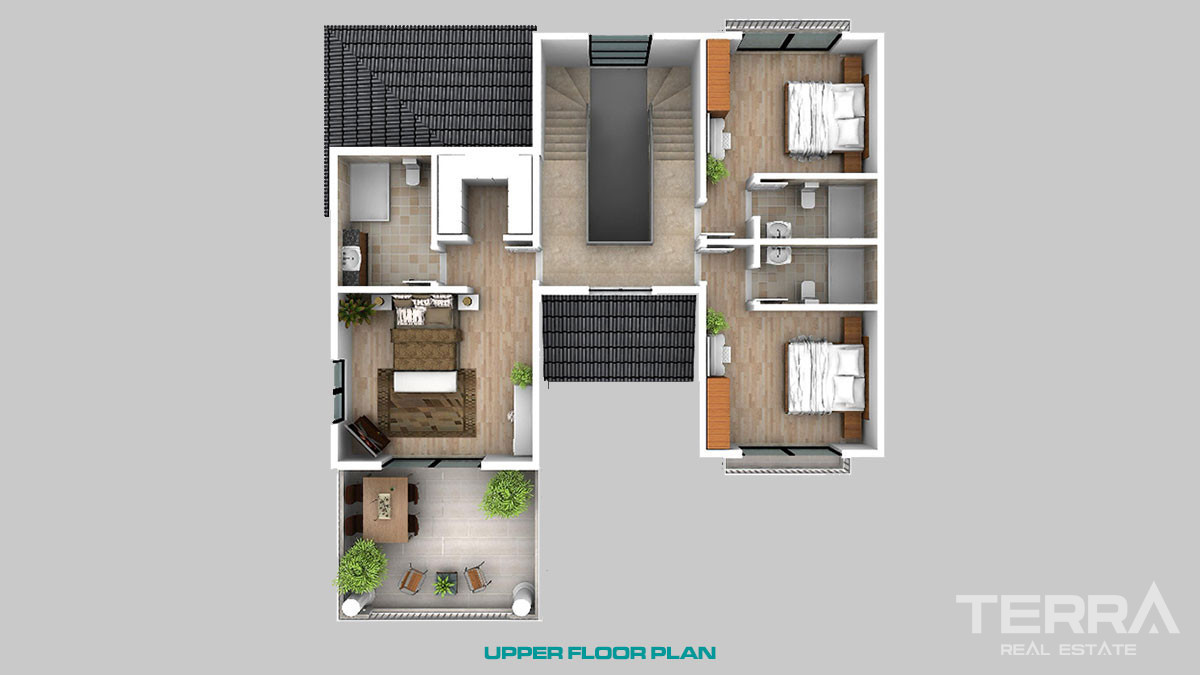 Mountain View Villa with Large Plot and Private Pool in Fethiye Üzümlü - 52125