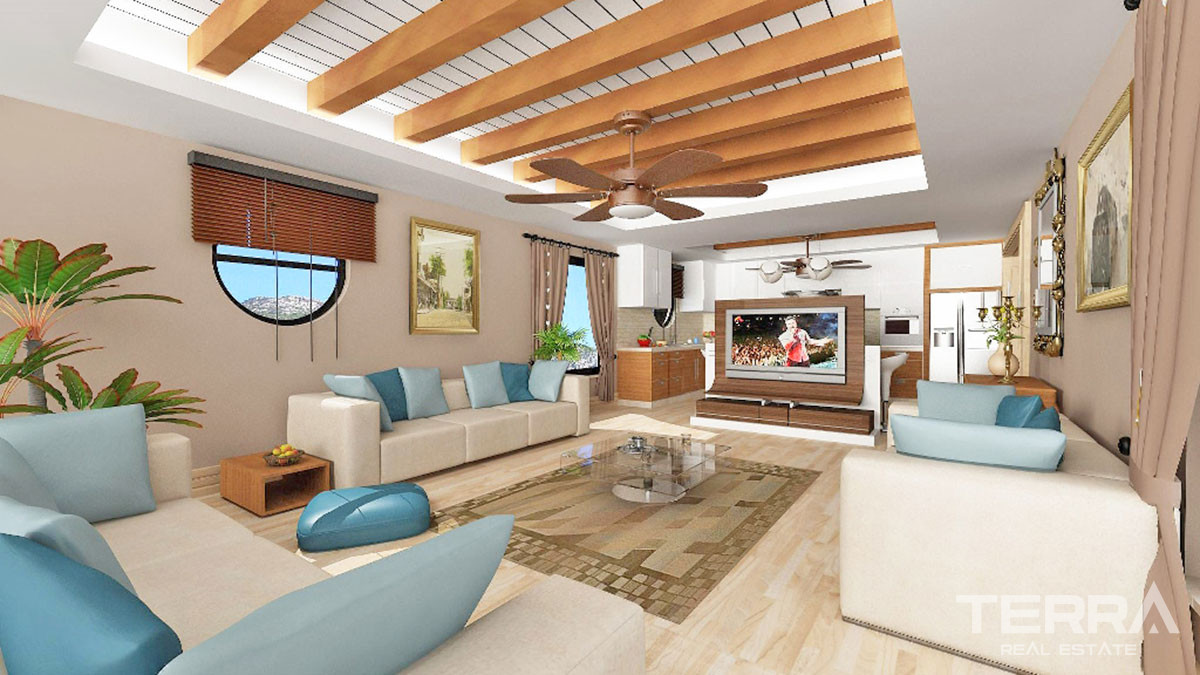 Mountain View Villa with Large Plot and Private Pool in Fethiye Üzümlü - 52132