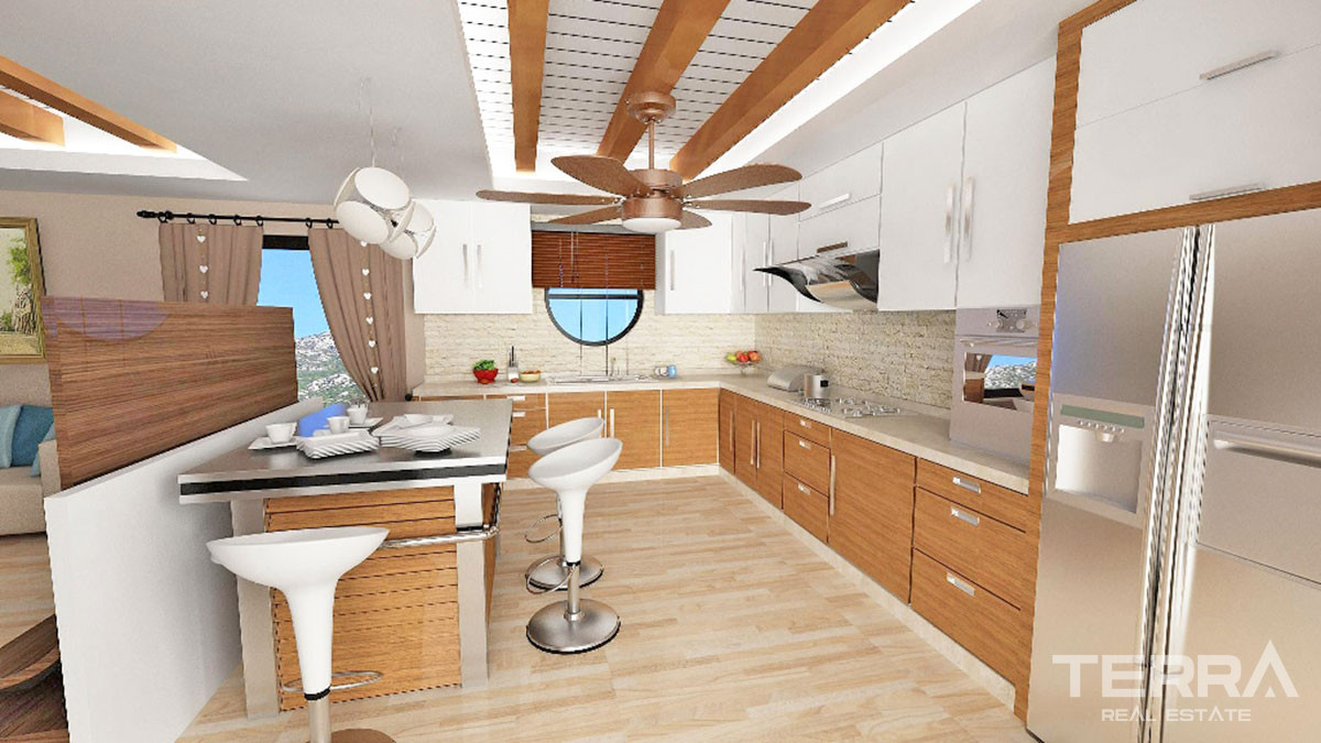 Mountain View Villa with Large Plot and Private Pool in Fethiye Üzümlü - 52134