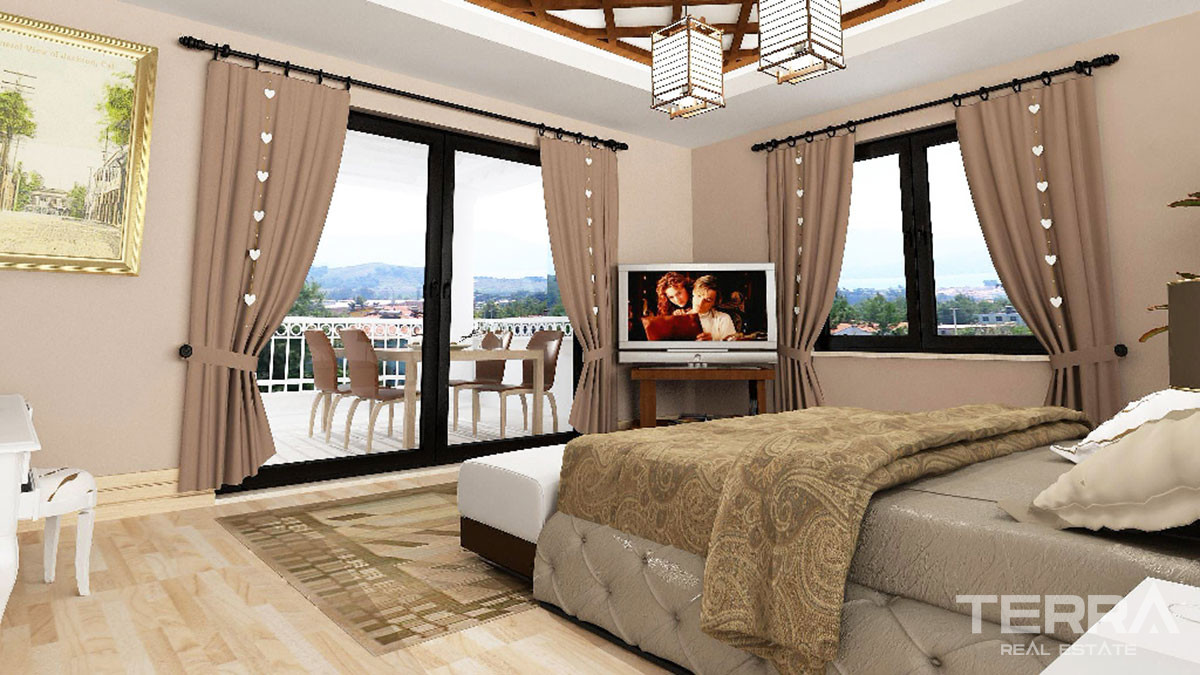 Mountain View Villa with Large Plot and Private Pool in Fethiye Üzümlü - 52137