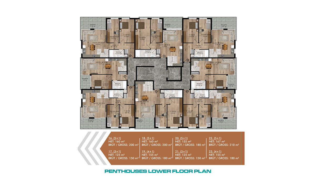 Bargain Apartments in Antalya Konyaaltı with Mountain View - 53249