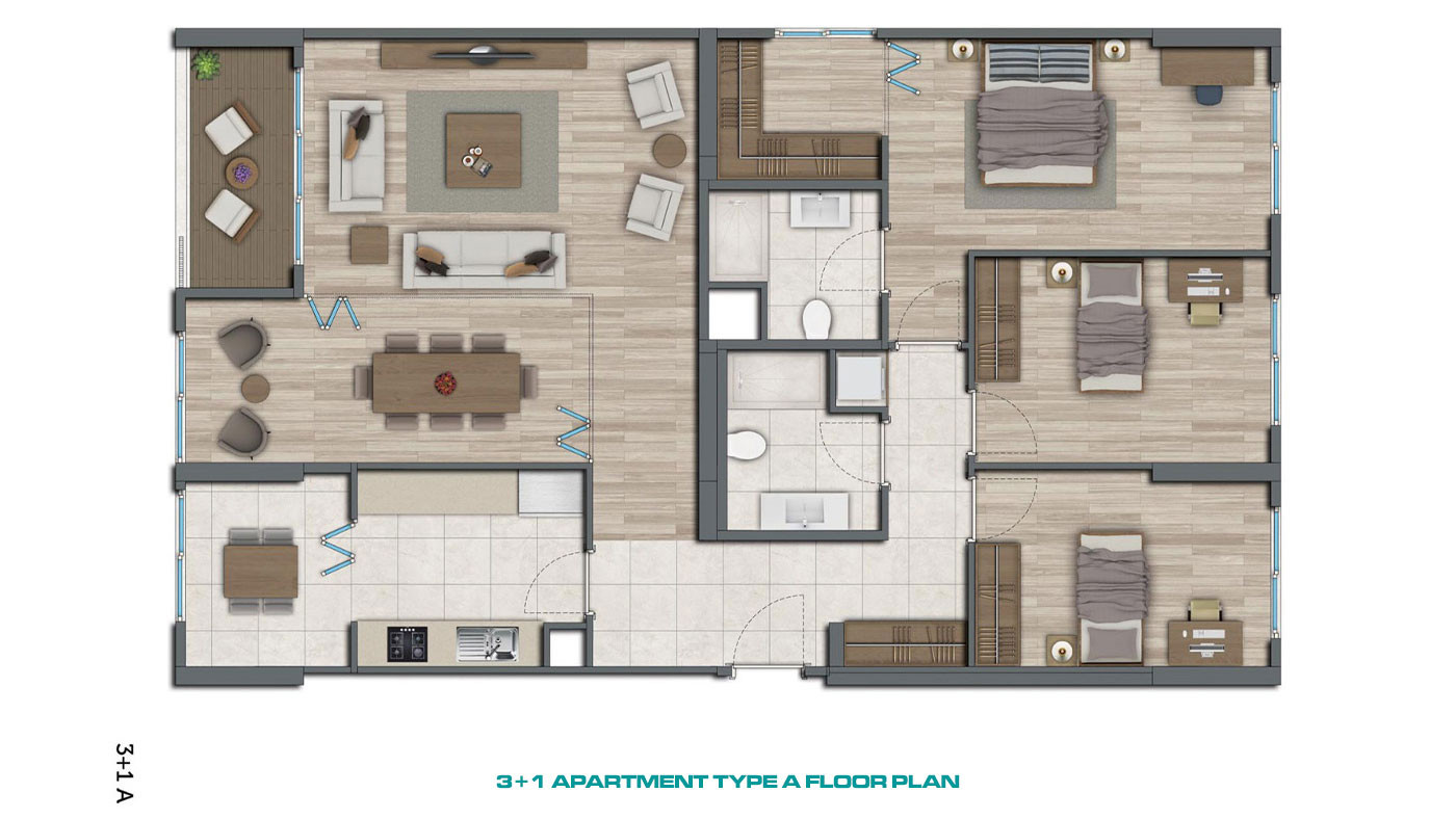 Istanbul Apartments Suitable for Investment in Muhit Sancaktepe - 53931