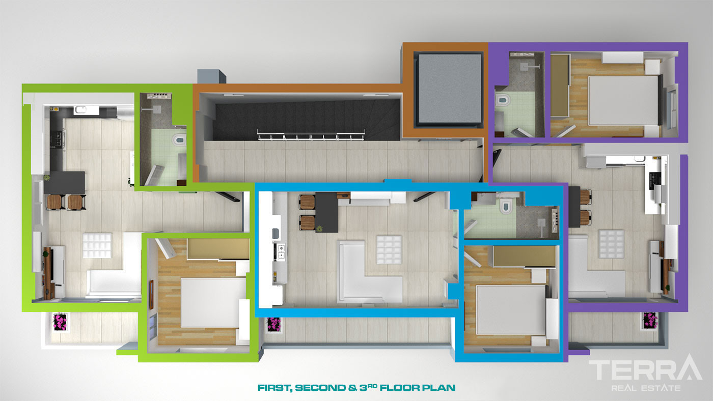 Apartments in a Luxury Complex with Amenities in Alanya Kestel - 54142