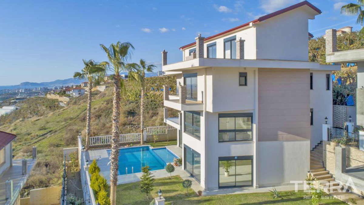 Large Detached Sea View Villas with Swimming Pool in Alanya Kargıcak - 54252