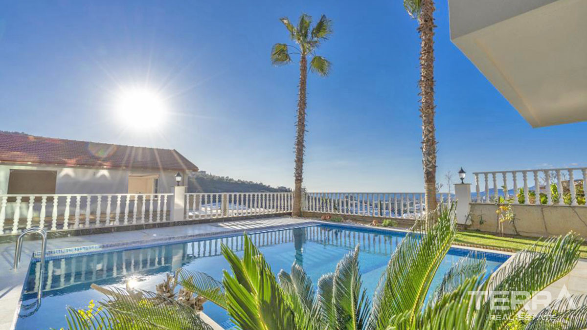 Large Detached Sea View Villas with Swimming Pool in Alanya Kargıcak - 54260