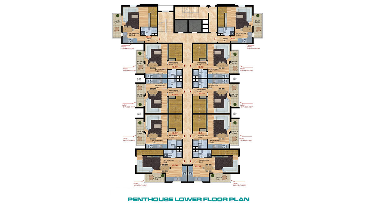 Appartements Pas Cher Avec Espaces Communs à Gazipaşa, Turquie - 54425