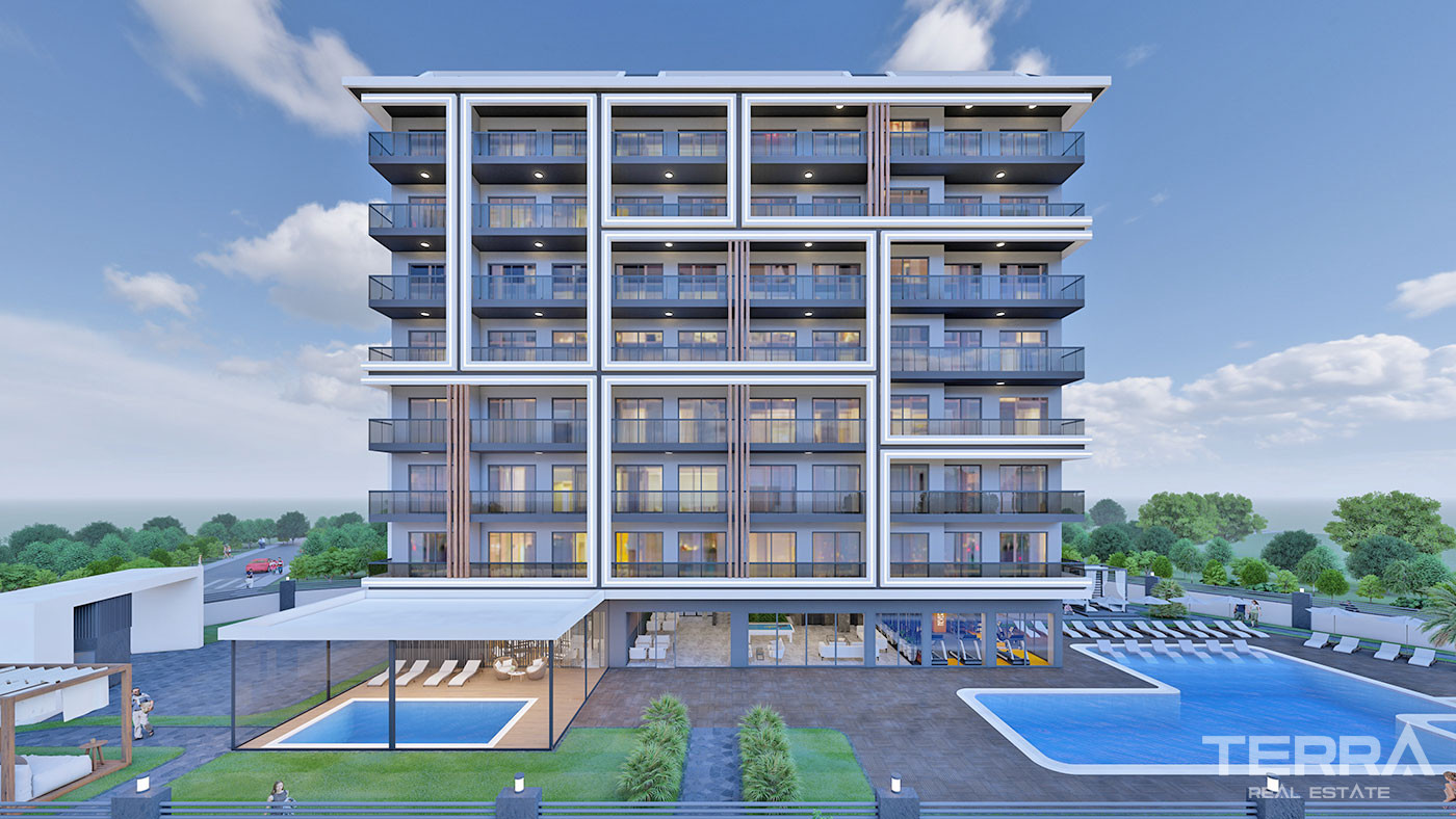 Luxury Apartments with Outdoor and Indoor Pools in Avsallar, Alanya