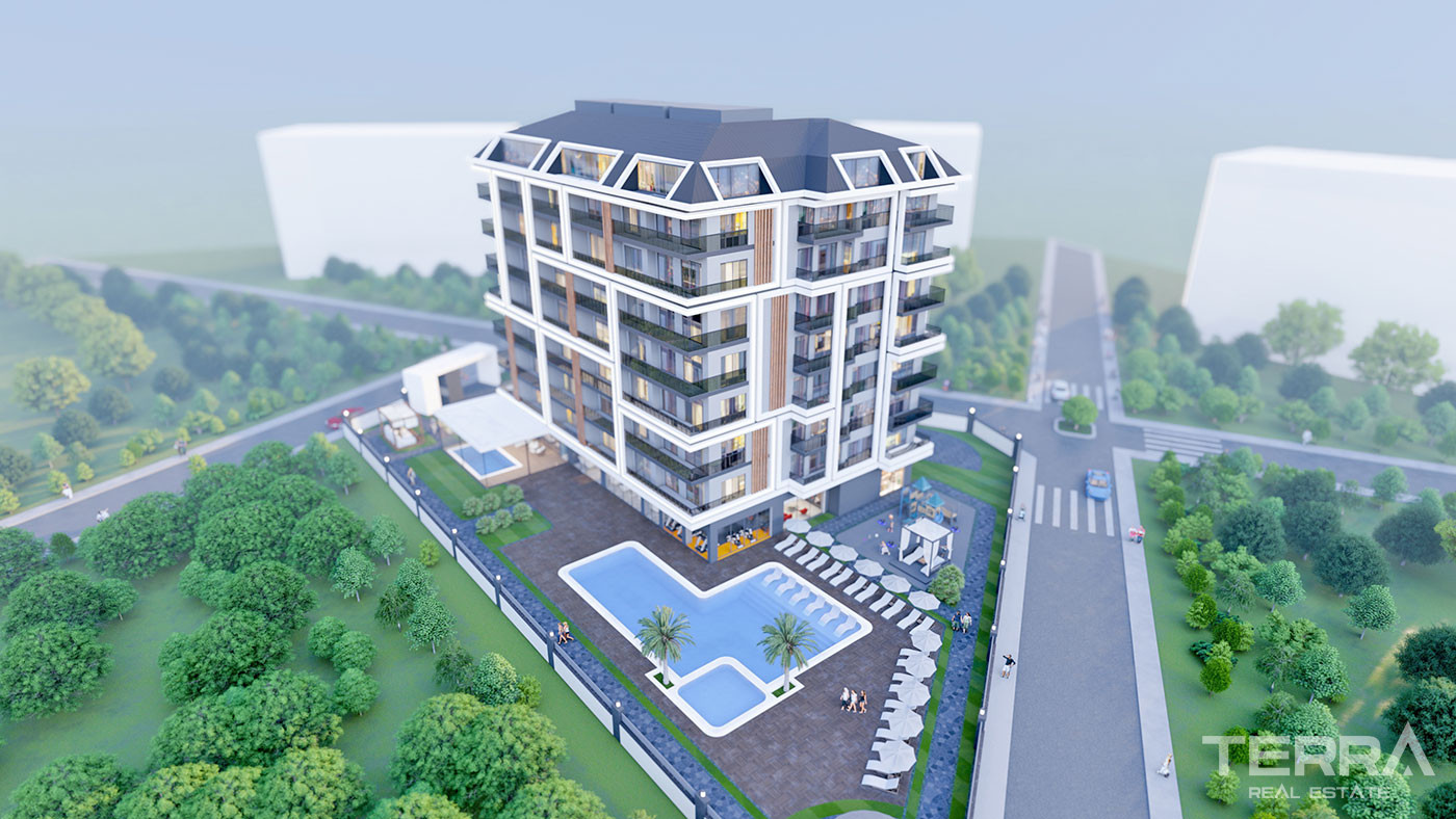 Luxury Apartments with Outdoor and Indoor Pools in Avsallar, Alanya - 54929