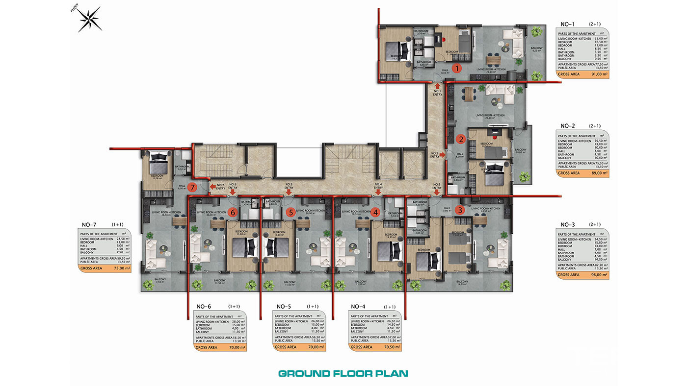 Luxury Apartments with Outdoor and Indoor Pools in Avsallar, Alanya - 54962