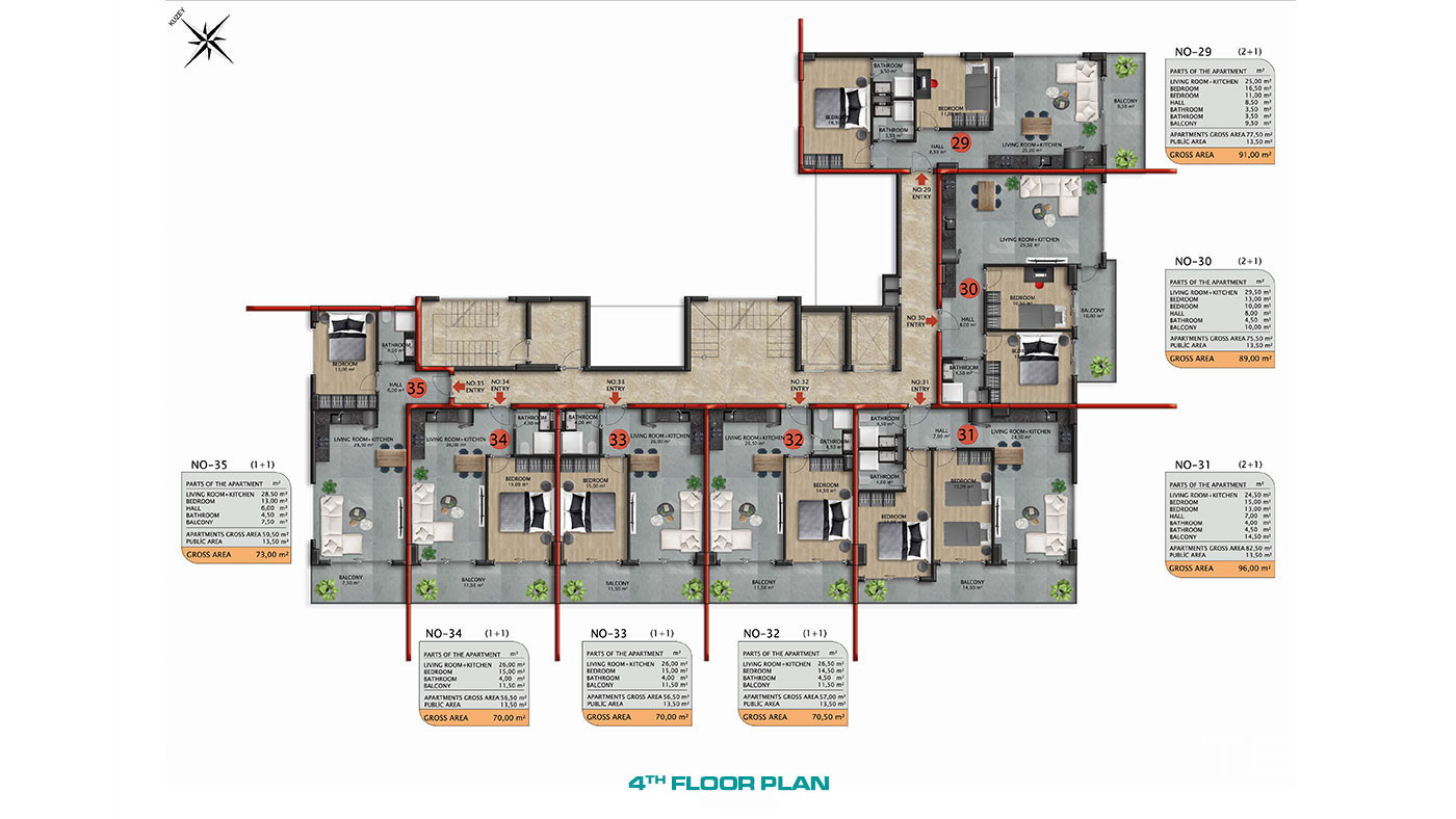 Luxury Apartments with Outdoor and Indoor Pools in Avsallar, Alanya - 54966