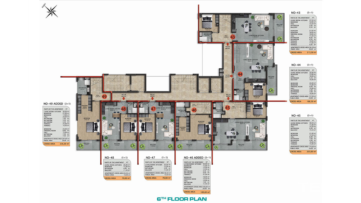 Luxury Apartments with Outdoor and Indoor Pools in Avsallar, Alanya - 54968
