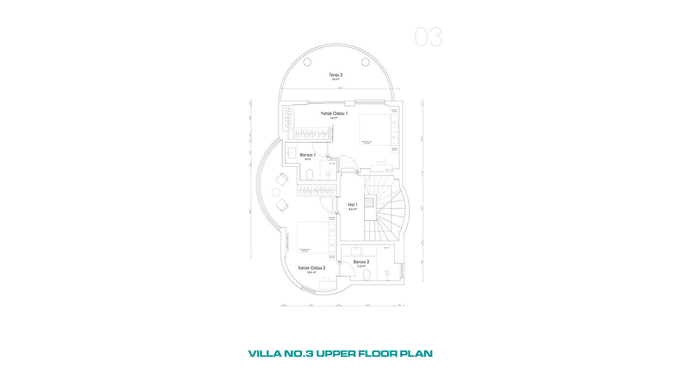 Exclusive 4 - Bed Villas with Private Swimming Pool in Alanya, Konaklı - 69022