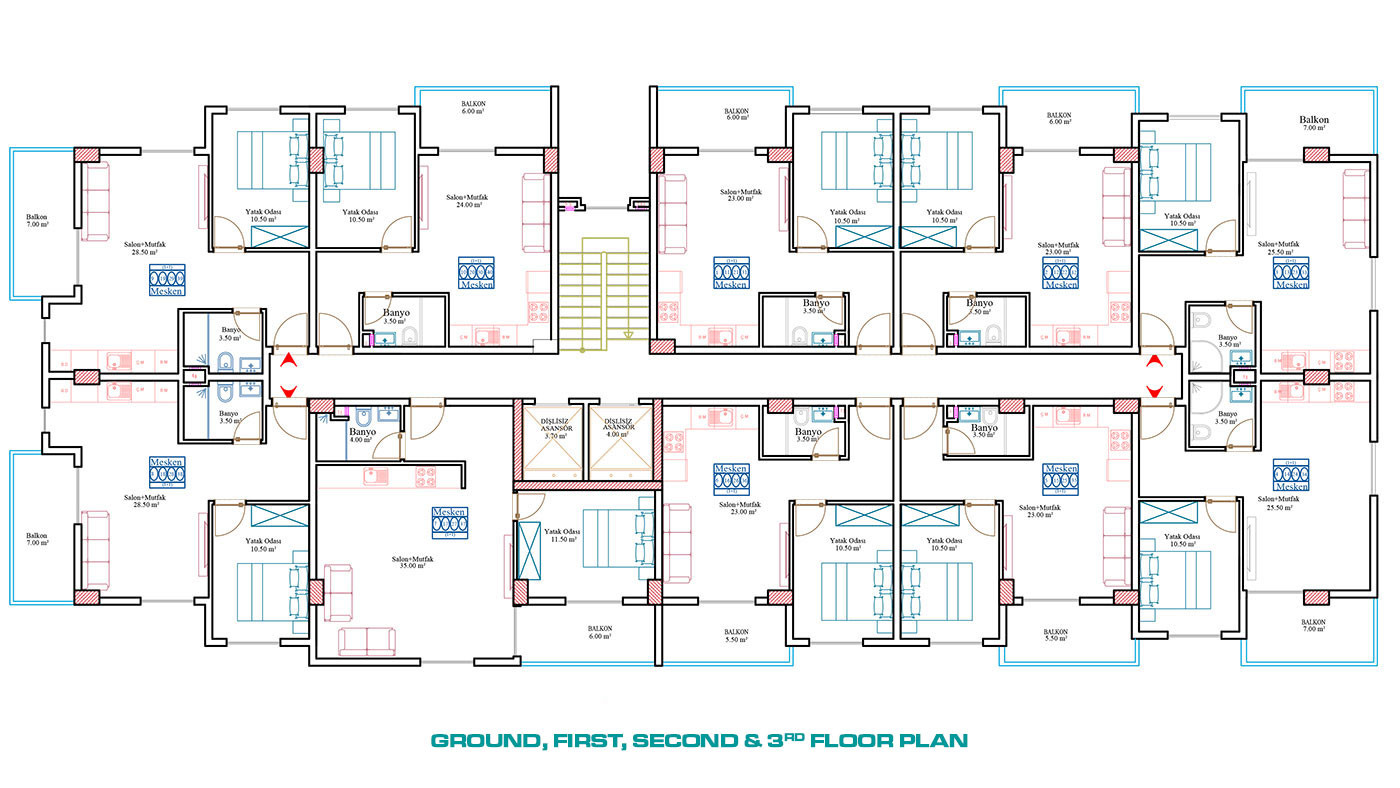 Bargain Apartments with 5-Star Amenities in Alanya, Mahmutlar - 55160