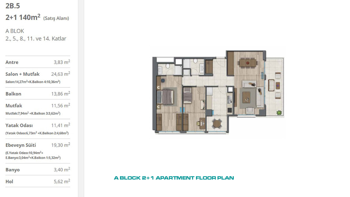 Privileged Apartments with Concierge Service in Istanbul, Kağıthane - 55479