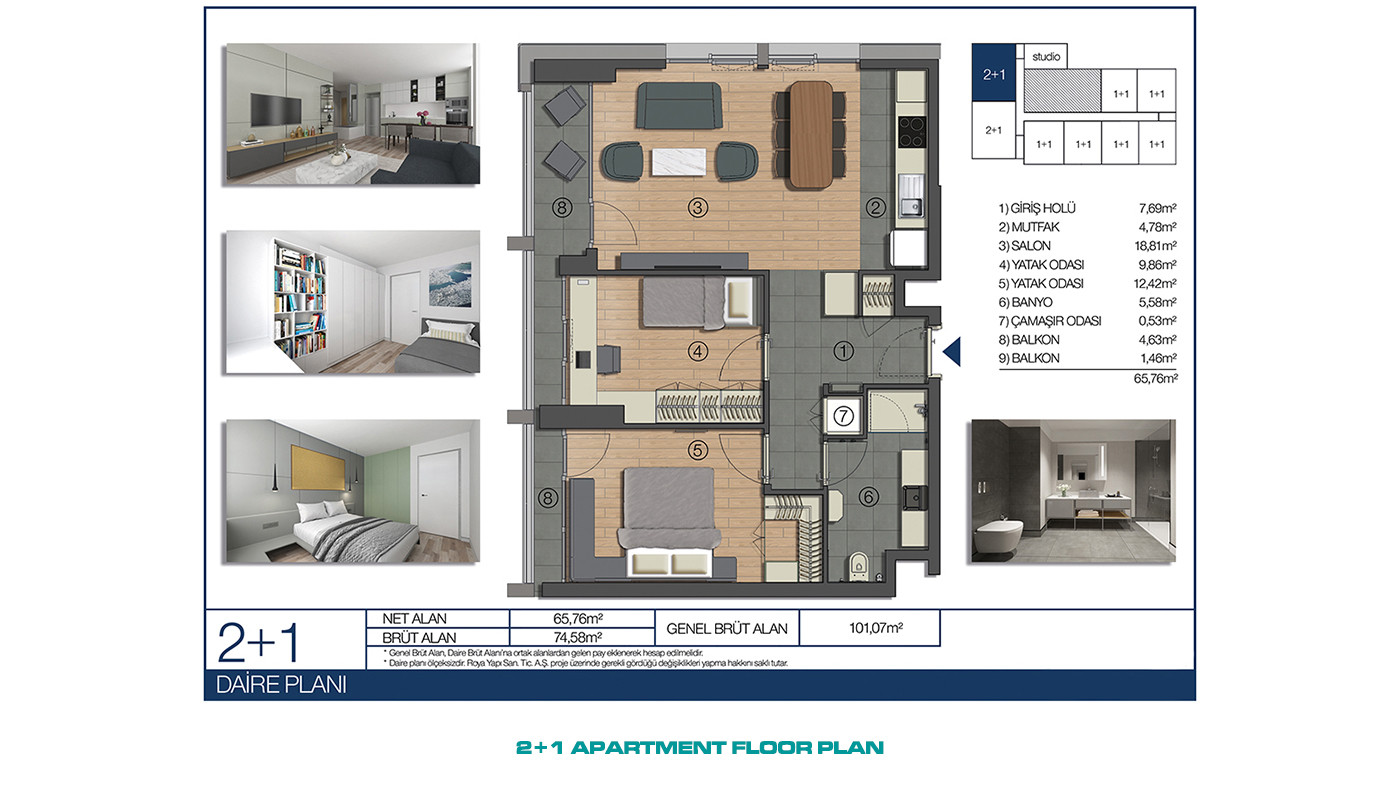 Istanbul Flats in Roya Nova Residence with Hotel Concept in Ümraniye - 55598