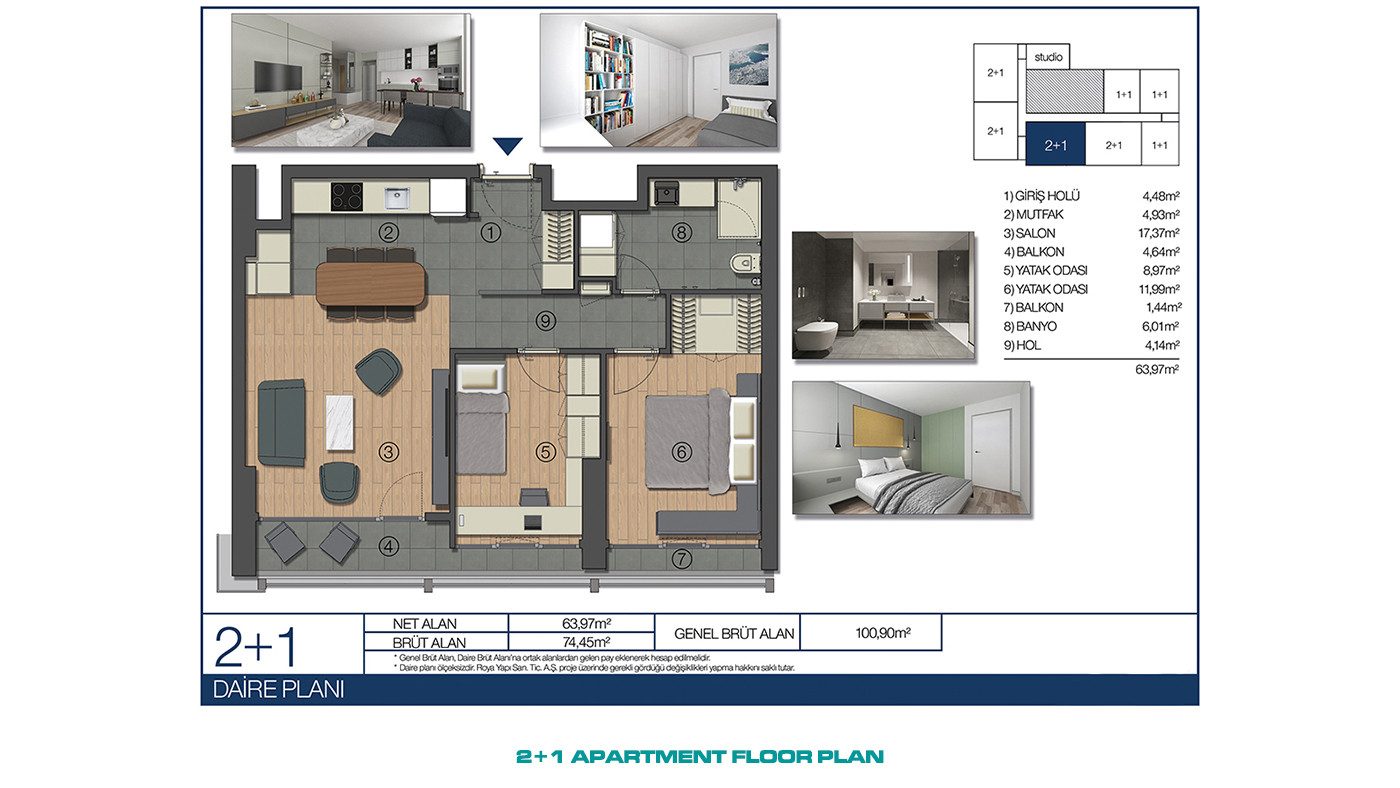 Istanbul Flats in Roya Nova Residence with Hotel Concept in Ümraniye - 55599