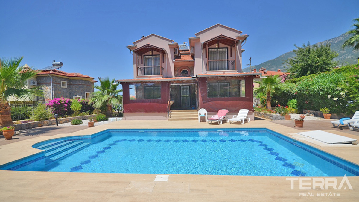 Resale Villa with Private Pool in Fethiye, Ovacık, Ölüdeniz Area - 55558