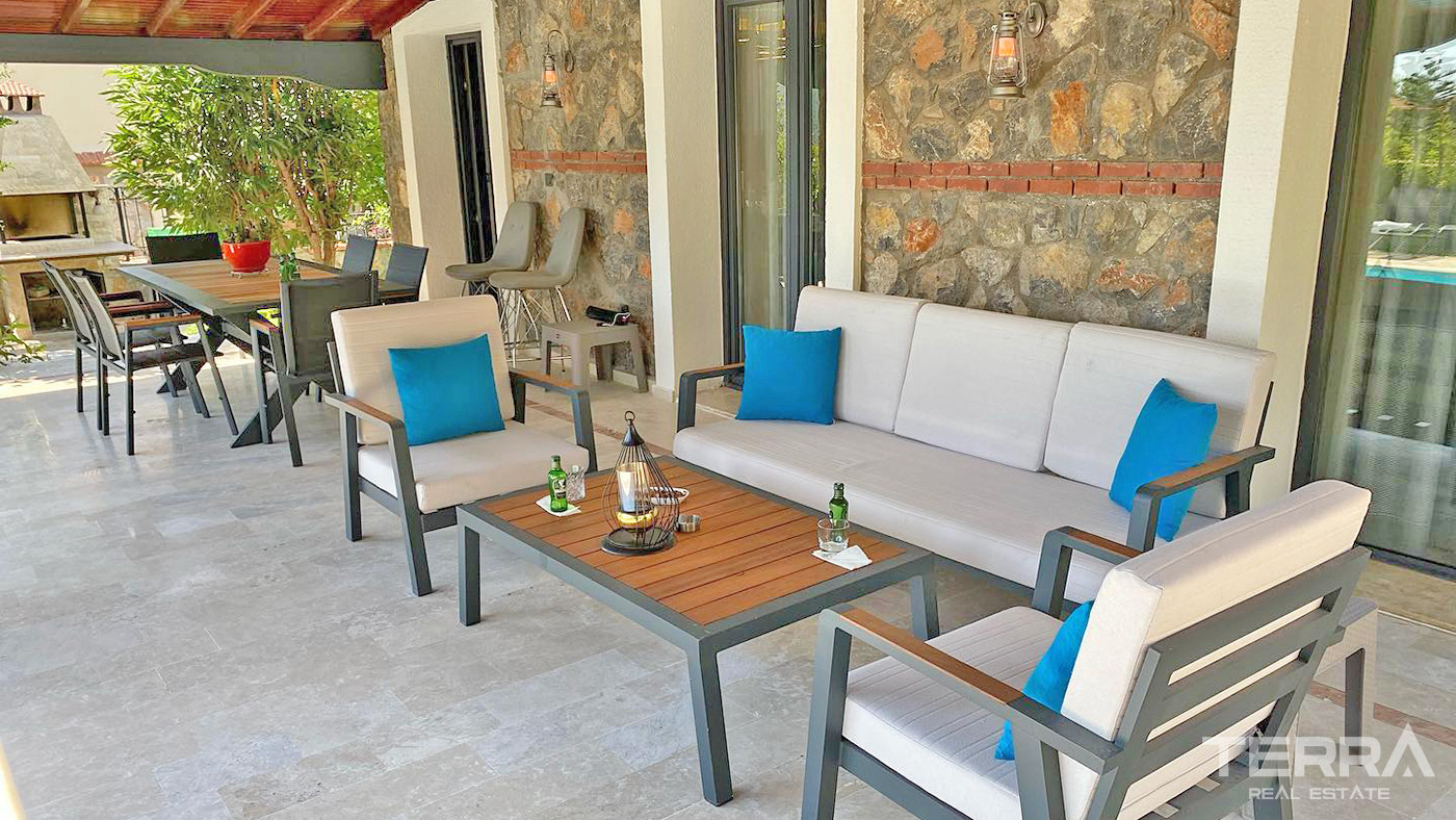 Resale Villa with Large Swimming Pool and Mountain View in Fethiye - 55785