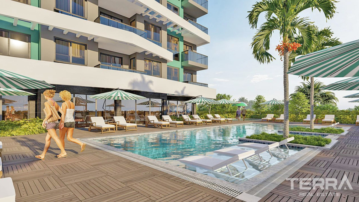 Bargain Apartments in Alanya, Avsallar with Rich Social Amenities - 56180