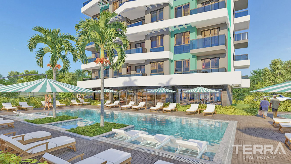 Bargain Apartments in Alanya, Avsallar with Rich Social Amenities - 56183