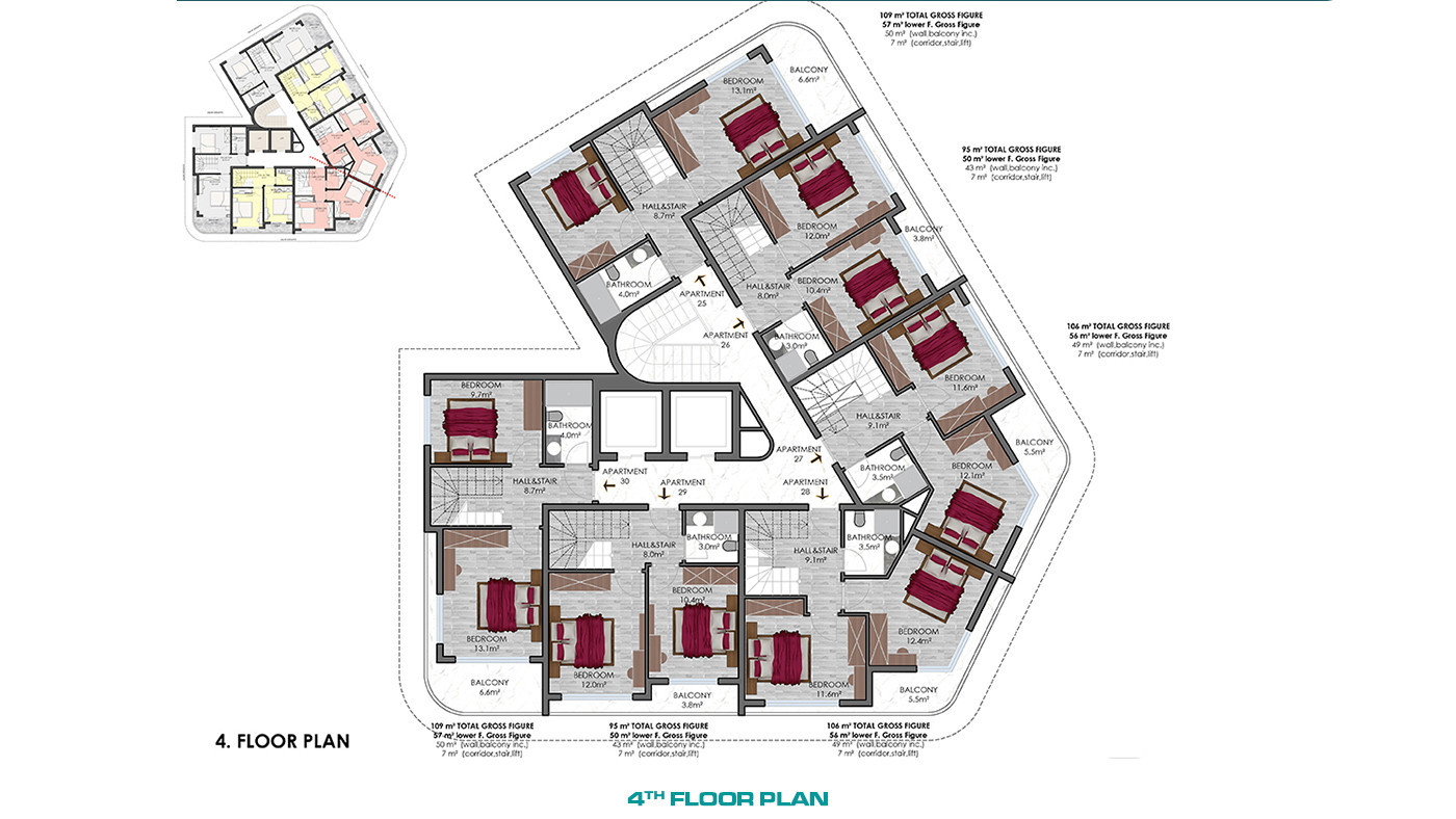Investment Apartments with Rich Facilities in the Heart of Alanya - 56314