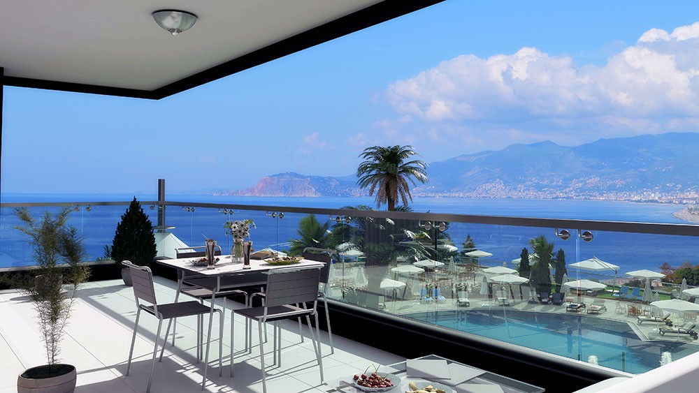 Luxus-Meerblick-Apartments in Kargicak, Alanya - 1132
