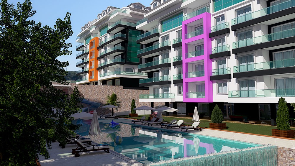 Luxus-Meerblick-Apartments in Kargicak, Alanya - 1134