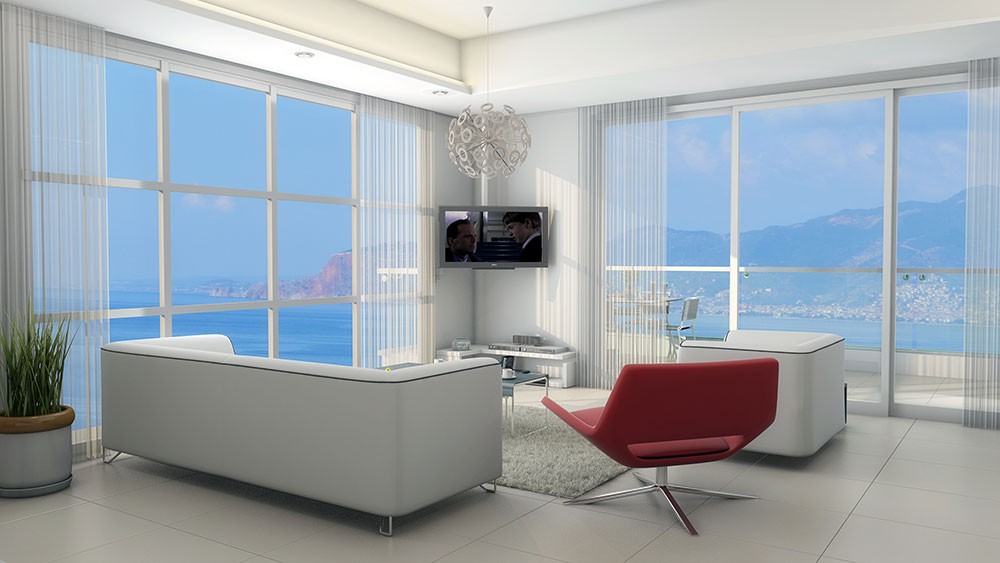 Luxus-Meerblick-Apartments in Kargicak, Alanya - 1163