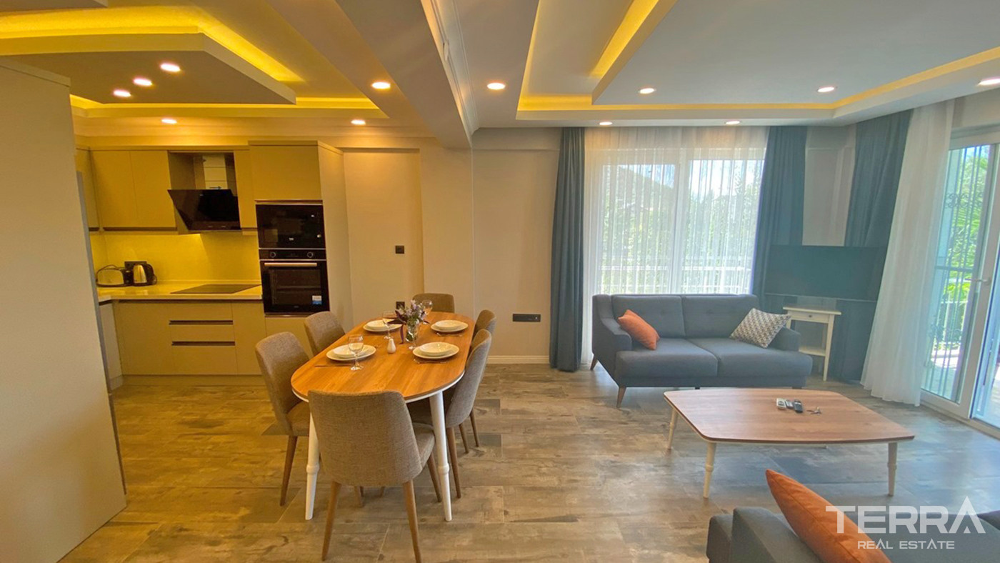 Resale Apartment with Pool and Mountain View in Fethiye, Hisarönü - 56561